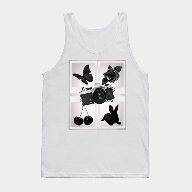 Animals, flowers, fruits and black objects Tank Top by Zido ICT